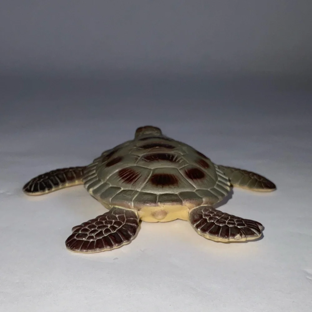 Vintage Sea Turtle Animal Figure - Rubber - 1991